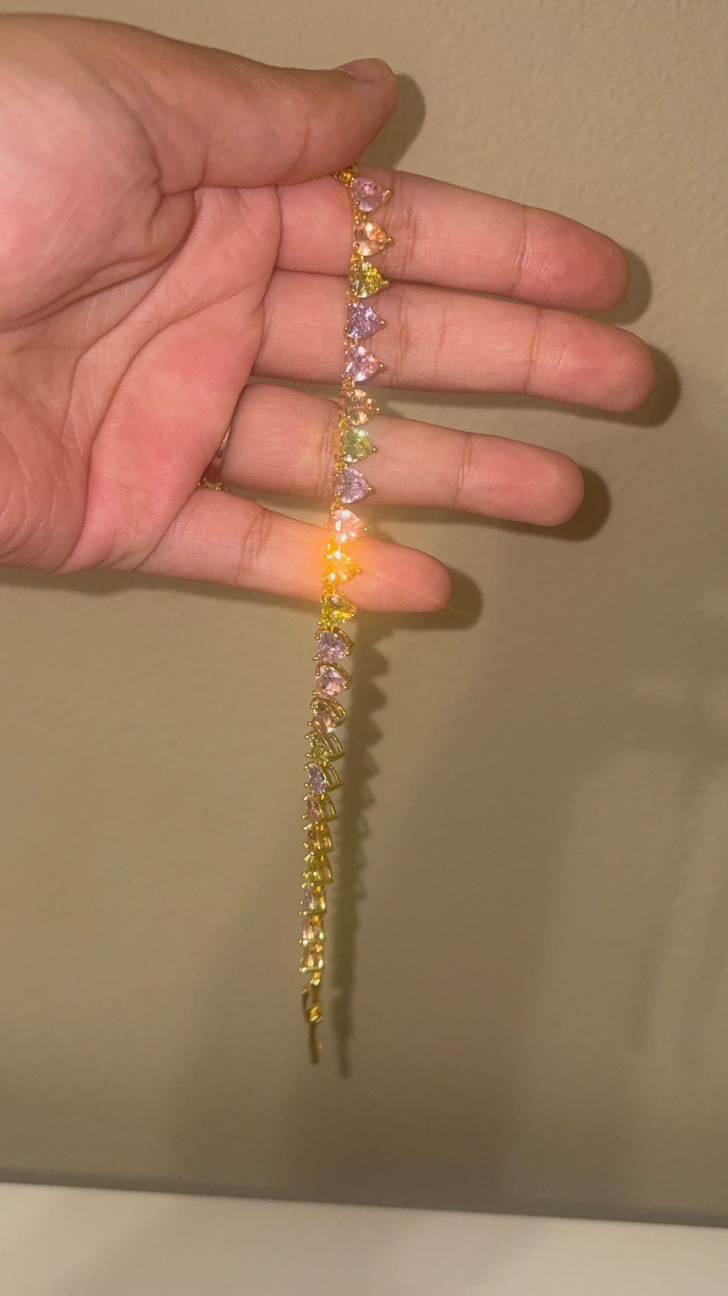 Multi Colored Heart Bracelet