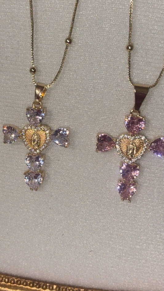 Heart Cross Necklace