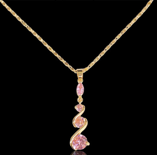 Pink and Gold Necklace