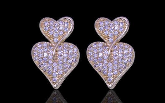 Double Heart Earrings
